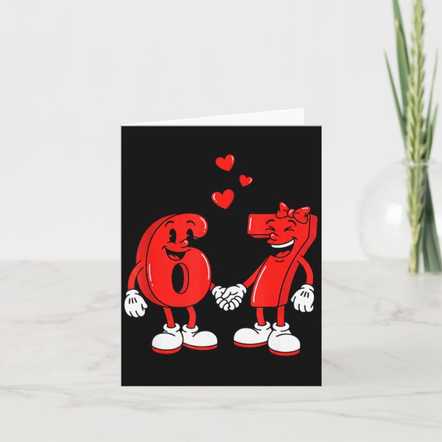 Valentine's Day Six Seven Hearts 6 7 Meme Gen Alph Karte (Vorderseite)