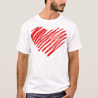 Valentine's Day Sketch Herz Geschenkdesign für Män T-Shirt