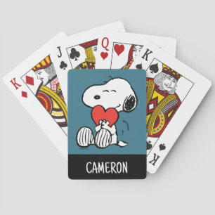 Valentine's Day Snoopy Heart Hug Spielkarten