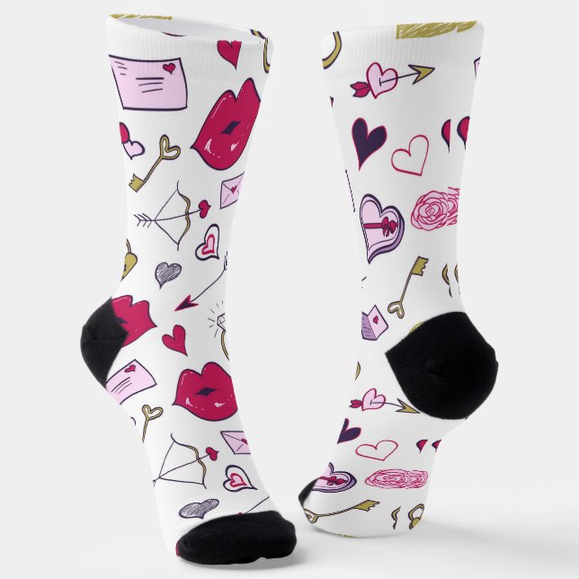 Valentine's Day  Socken (Gewinkelt)