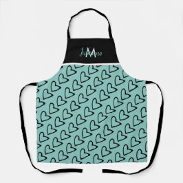 Valentine's Day Theme Herzenslanted Muster Schürze