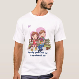 Valentine's Day Theme Paar Design T-Shirt