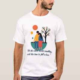 Valentine's Day Theme Paar Design T-Shirt