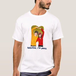 Valentine's Day Theme Paar Design T-Shirt