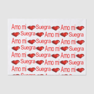 Valentine's Day Tissue Amo mi Suegra Hearts Seidenpapier