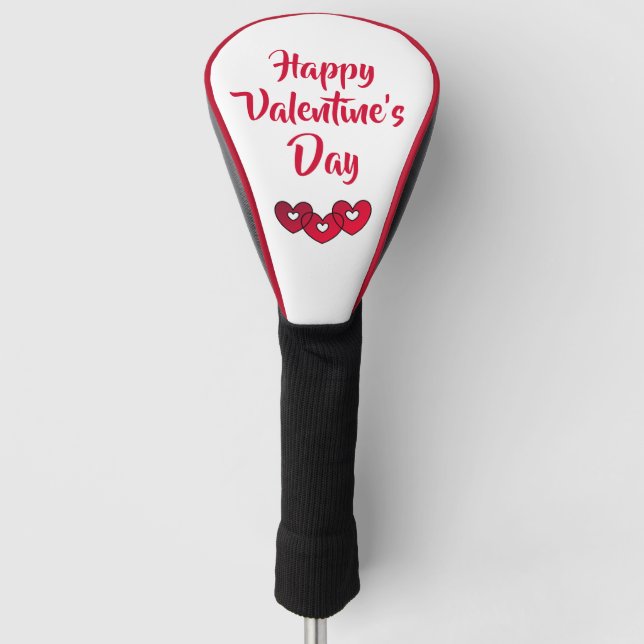 Valentine's Day-Treiberabdeckung von dalDesignNZ Golf Headcover (Vorderseite)