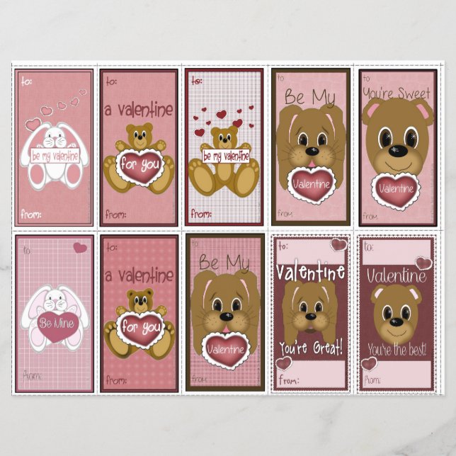 Valentine's Day Variety Pack Klassenzimmer Kürzung Flyer (Vorne)