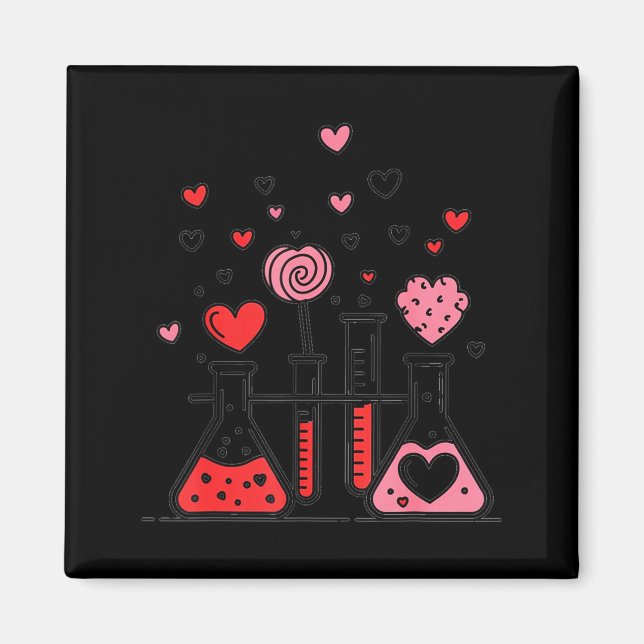Valentines Day Vibes Science Teacher 100 Days Of S Magnet (Vorne)