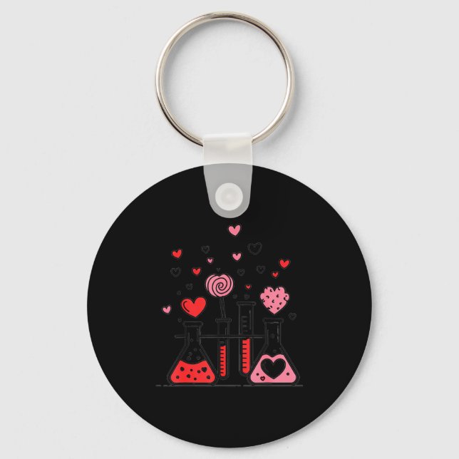 Valentines Day Vibes Science Teacher 100 Days Of S Schlüsselanhänger (Vorderseite)