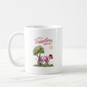 Valentine's Day Watercolor Gnome Couple Kaffeetasse