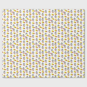 Valentine's Day Wrapping Paper Pinguin Hearts Geschenkpapier