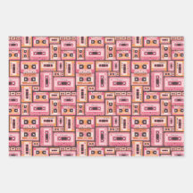 Valentine's Day Wrapping Paper | Retro Mix Tape