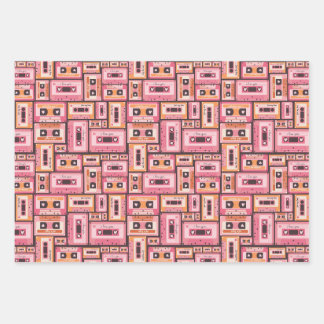 Valentine's Day Wrapping Paper | Retro Mix Tape Geschenkpapier Set