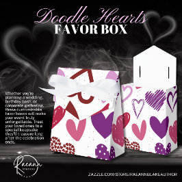 Valentine's Doodle Hearts Fevor Box Geschenkschachtel