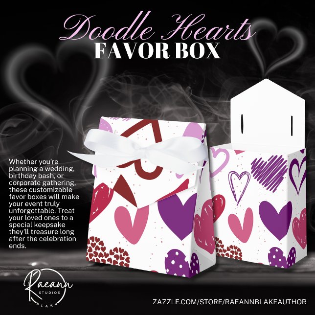 Valentine's Doodle Hearts Fevor Box Geschenkschachtel (Von Creator hochgeladen)