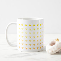 Valentines du Coeur Ombre Jaune Amour Mug