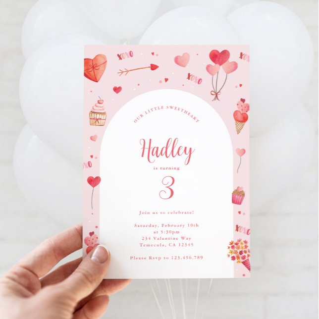 Valentines Einladung zum Geburtstag (Valentines Birthday Invitation)