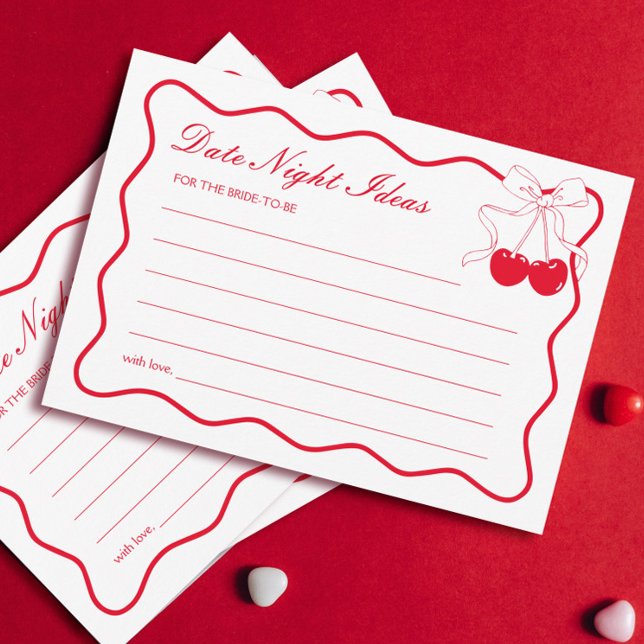 Valentines Fête des mariées Date Nuit Idées Carte (Créateur téléchargé)