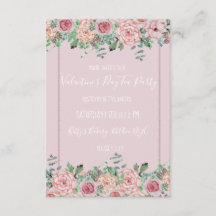 Valentines Floral Party Einladungen