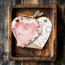 Valentines florales Herz geformt Geschenk Geschenkanhänger