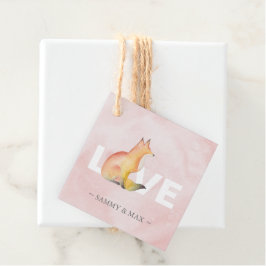 Valentines Fox Gastgeschenks Tags Geschenkanhänger