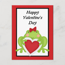 Valentines Froschurlaub Gruß Postkarte