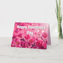 Valentine's Fuchsia Love Card Feiertagskarte