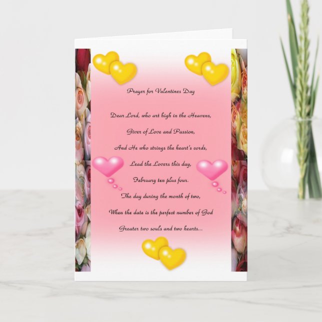 Valentines Gedichte Feiertagskarte (Vorderseite)