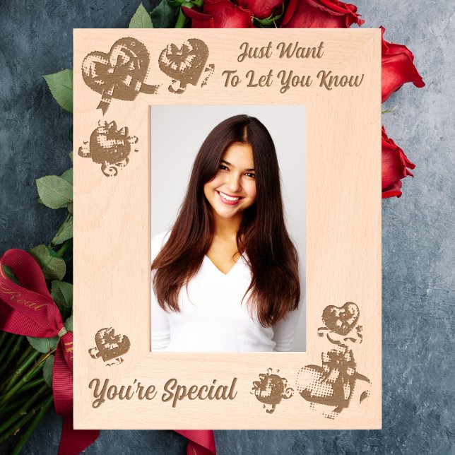 Valentines Geschenk besondere Nachricht Holz Bild Geätzte Rahmen (Von Creator hochgeladen)