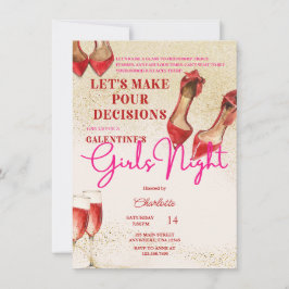 Valentines Girls Night Party Einladung