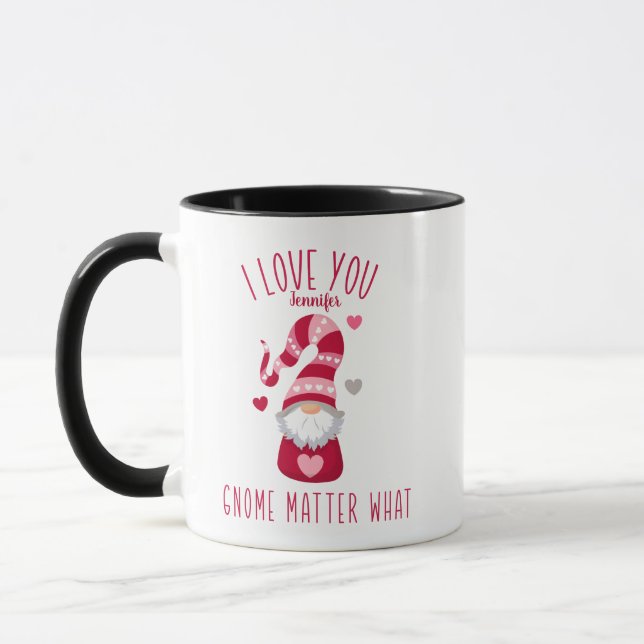 Valentines Gnomes, Girlfriend Gift Tasse (Links)