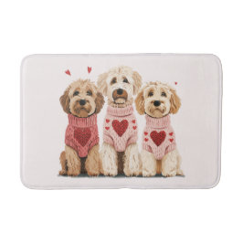 Valentines Goldendoodle Hunde Badematte