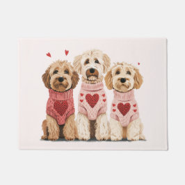 Valentines Goldendoodle Hunde Fußmatte