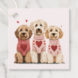 Valentines Goldendoodle Hunde Geschenkanhänger