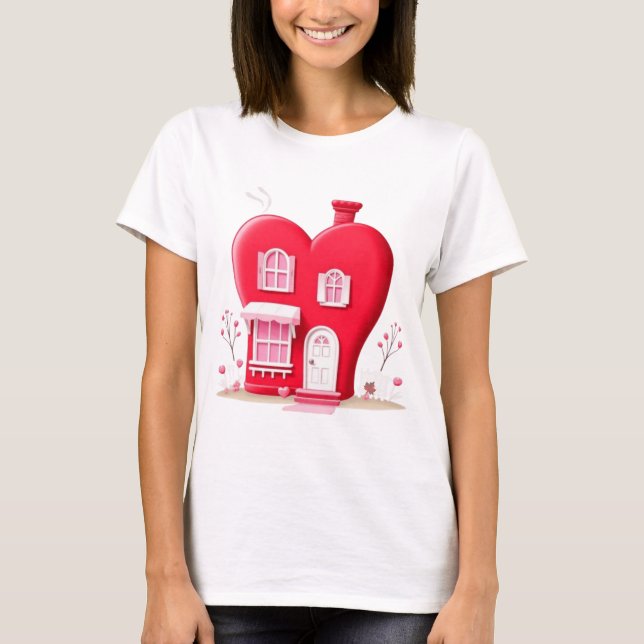 VALENTINES HEART HOUSE T-Shirt (Vorderseite)