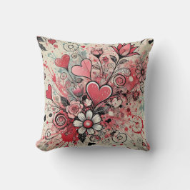 Valentines Hearts / Daisy / Spritzer Art Kissen