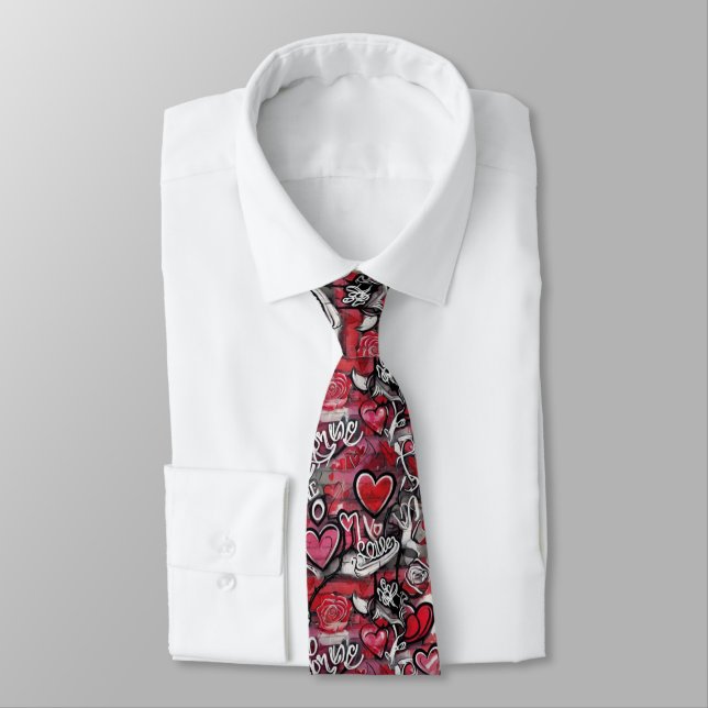 Valentine's Hearts Neck Tie Krawatte (Gebunden)
