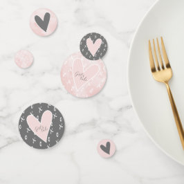 Valentine's Hearts x and o Konfetti