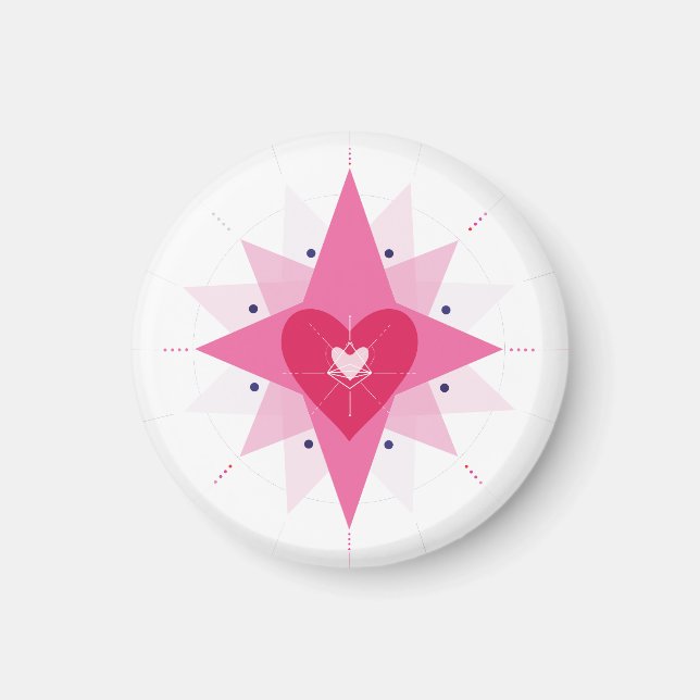 Valentines Hochzeitsmagnet Magnet (Vorne)