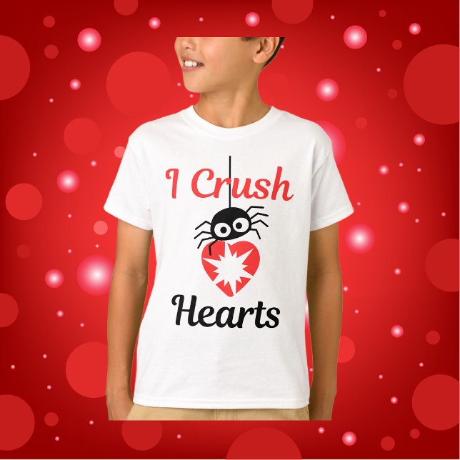 Valentine's I Crush Hearts niedliche Spinne | T-Shirt (Von Creator hochgeladen)