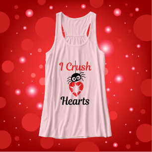 Valentine's I Crush Hearts niedliche Spinne Tank Top