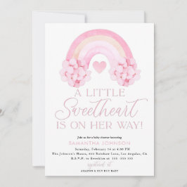 Valentines Invitation, Carte de Baby shower amoure