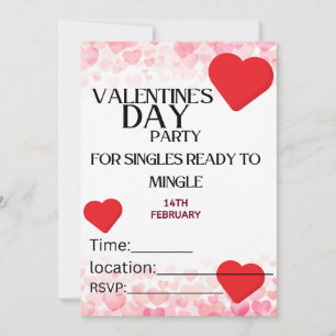 Valentines invitation pour les célibataires
