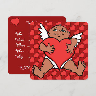 Valentine's Invitations Cupid Cartes personnalisée