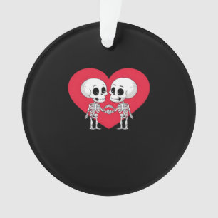 Valentines Jour Drôle Skeleton Coeur main