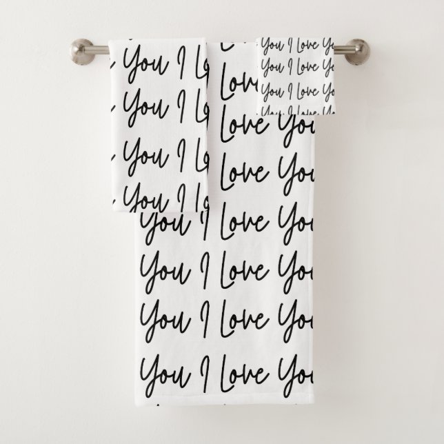 Valentines Jour Je t'aime Motif noir et blanc (En situation)