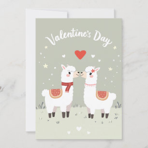 Valentines Jour Lovable Llamas Valentines Carte