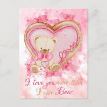 Valentines jour mignon Carte postale