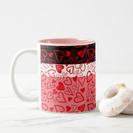 Valentines journée mug Amusants Coeurs rouges
