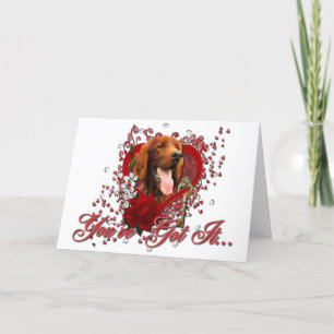 Valentines - Key to My Heart - Irish Setter Feiertagskarte